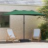 vidaXL Parasol de Grădină Verde 385 x 209 x 244 cm Poliester