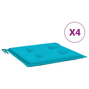 vidaXL Perne scaun de grădină, turcoaz, 4 buc., 40x40x3 cm, textil
