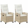 vidaXL Scaun pentru Grădină 2 pcs Bej și crem 56 x 60 x 112 cm
