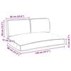 vidaXL Set de perne pentru palet 3 pcs Antracit 120 x 80 x 12 cm