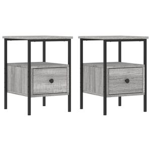 vidaXL Noptiere, 2 buc., gri sonoma, 34x36x50 cm, lemn compozit