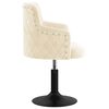vidaXL Scaun de bucătărie pivotant, crem, catifea