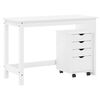 vidaXL Set birou și cabinet 2 buc. Alb Lemn masiv de pin