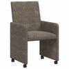 vidaXL Scaune de dining cu roți 2 buc. Piele ecologică de suede