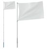 vidaXL St&acirc;lp de steag telescopic, argintiu, 5,5 m, aluminiu