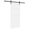 vidaXL Ușă glisantă 86 x 198,5 cm Lemn prelucrat Alb și negru