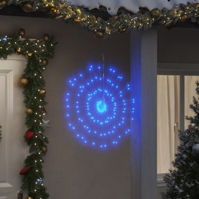 vidaXL Lumină stelară de Crăciun 140 LED-uri, albastru, 17 cm