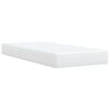 vidaXL Pat box spring cu saltea, alb, 80x200 cm, piele ecologică