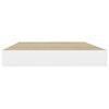 vidaXL Rafturi perete suspendate 4 buc. alb/stejar 40x23x3,8 cm MDF