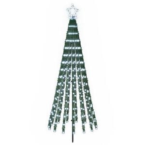 vidaXL Brad de Crăciun LED 180 cm 255 LED-uri Alb rece Oțel Negru