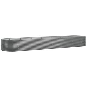 vidaXL Jardinieră grădină gri 584x140x68 cm oțel vopsit electrostatic