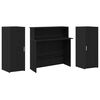 vidaXL Birou de recepție din stejar negru 180x50x103,5 cm, lemn stratificat