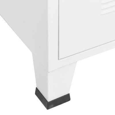 vidaXL Dulap cu sertare industrial, alb, 78x40x93 cm, metal