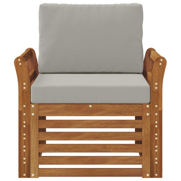 vidaXL Set de canapele de exterior cu pernă natural 75,5 x 63 x 73 cm