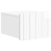vidaXL Dulap de noapte suspendat Alb foarte lucios 33 x 34,5 x 24 cm
