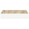 vidaXL Rafturi perete suspendate 4 buc. alb/stejar 23x23,5x3,8 cm MDF