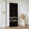 vidaXL Pantofar, negru, 59x17x169 cm, lemn compozit