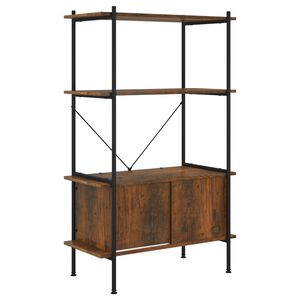 vidaXL Unitate rafturi cu 4 niveluri și dulap, 80x40x130 cm oțel&lemn