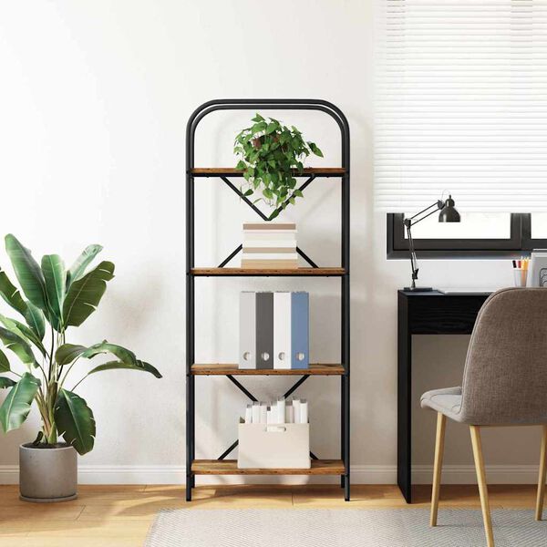 vidaXL Raft pentru cărți Lemn vechi 60 x 30 x 146 cm Lemn compozit