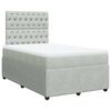vidaXL Pat box spring cu saltea, gri deschis, 120x190 cm, catifea