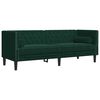 vidaXL Set canapele Chesterfield cu perne rulou 2 piese verde catifea