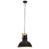 vidaXL Lampă suspendată industrială, 25 W negru 52 cm mango E27 rotund