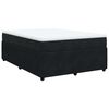 vidaXL Pat box spring cu saltea, negru, 160x200 cm, catifea
