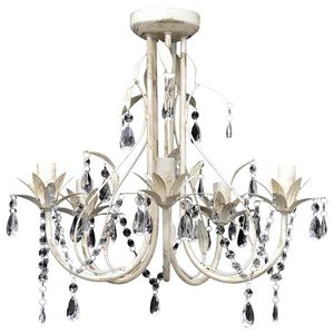vidaXL Lampă de plafon suspendată, candelabru cristal, elegant, 5 becuri