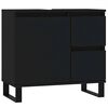 vidaXL Dulap de baie, negru, 65x33x60 cm, lemn prelucrat