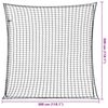vidaXL Plasă de remorcă cu funie elastică, negru, 3x3 m, PP
