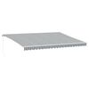 vidaXL Copertină retractabilă manual, antracit/alb, 500x350 cm