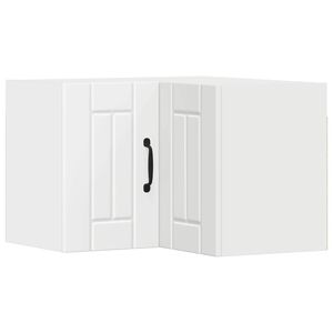vidaXL Dulap de colț pentru perete LUCCA Alb 57 x 57 x 40 cm