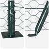 vidaXL St&acirc;lp de gard. Verde 10 x 1,6 m (plasă de 25 mm) Oțel și PVC