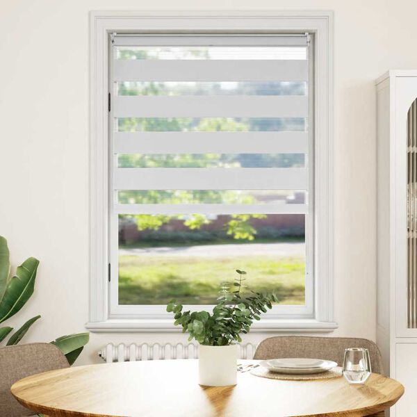 vidaXL Jaluzea Zebră 100,9x175 cm Lățime material 96,7 cm alb