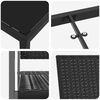 vidaXL Set de masă pentru grădină 7 pcs Negru Ratan PE