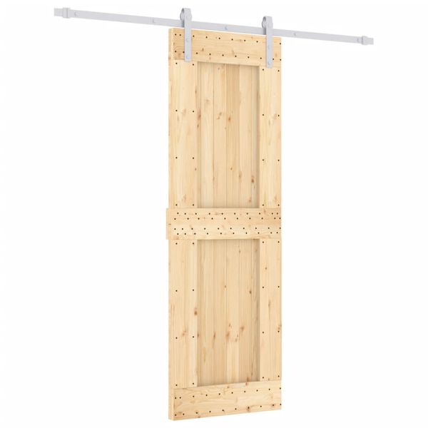 vidaXL Ușă glisantă cu set de feronerie 70x210 cm, lemn masiv de pin
