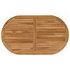 vidaXL Placă de masă Oval Lemn solid de tec natural
