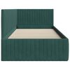 vidaXL Cadru de pat colțar Verde &icirc;nchis 90 cm x 190 cm Catifea