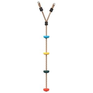 vidaXL Leagăn cu funie și disc pentru copii, cu 4 trepte, multicolor