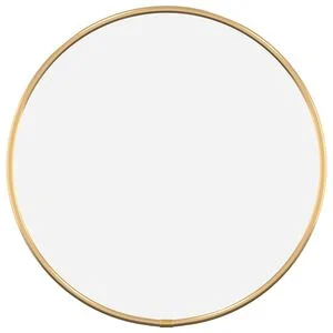 vidaXL Oglindă de perete rotundă, auriu, &Oslash; 30 cm