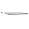 vidaXL Copertină retractabilă manual cu LED, antracit/alb, 600x300 cm