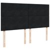 vidaXL Pat box spring cu saltea, negru, 180x200 cm, catifea
