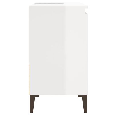vidaXL Dulap de baie, alb extralucios, 65x33x60 cm, lemn prelucrat