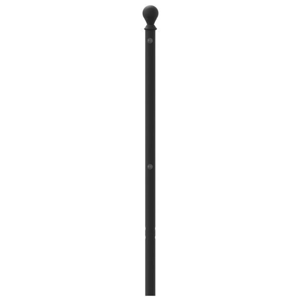 vidaXL Tăblie de pat de schimb metalică, negru, 200 cm