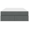vidaXL Pat cu saltea și spațiu de depozitare Gri &icirc;nchis 120 x 200 cm