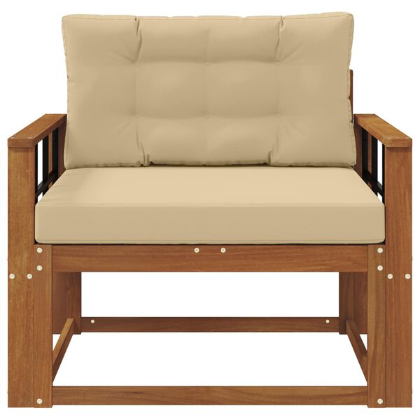 vidaXL Canapea Medie pentru Exterior Lemn Solid de Acacia natural