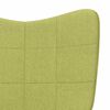 vidaXL Scaun de relaxare cu taburet, verde, textil