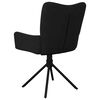 vidaXL Scaune de bucătărie pivotante, 2 buc., negru, catifea