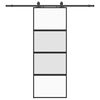 vidaXL Ușă glisantă cu set feronerie neagră 76x205cm sticlă securizată