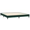 vidaXL Pat box spring cu saltea, verde &icirc;nchis, 180x220 cm, catifea